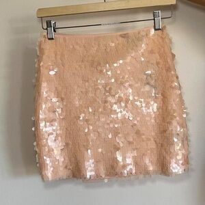 Bebe Y2K Pink Sequin Mini Skirt